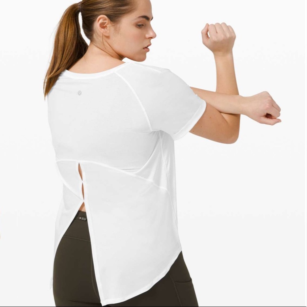 Lululemon Open Up Tie Back Tee